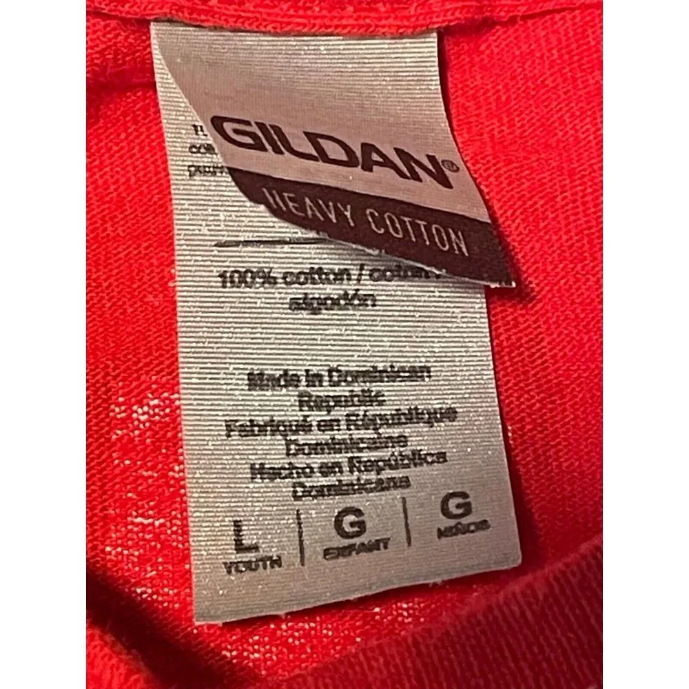 RedTail jr Golf Center shirt youth boys large short sleeve red